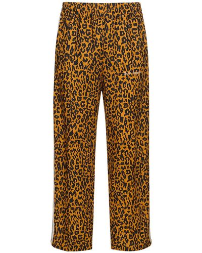 Palm Angels Pantalon de sport en lin mélangé cheetah - Neutre