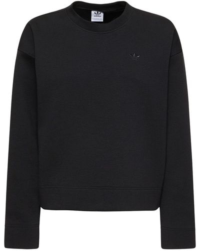adidas Originals Sweatshirt Aus Baumwollmischung "essential" - Schwarz