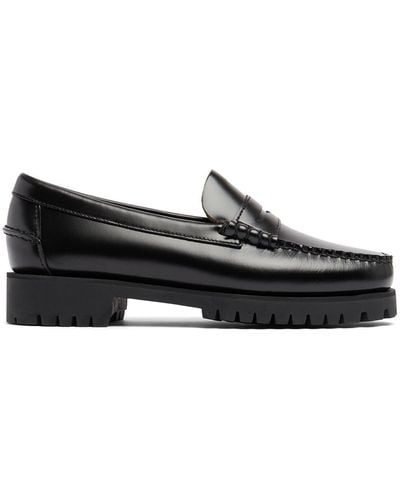 Sebago 20Mm Dan Lug Leather Loafers - Black