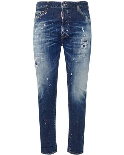 DSquared² Jeans relax long crotch in denim - Blu