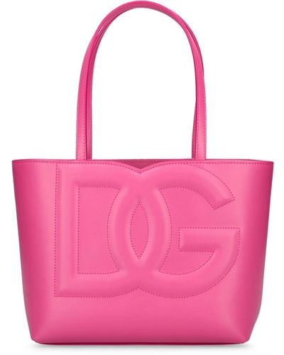Dolce & Gabbana Tote bag Logo in pelle - Rosa