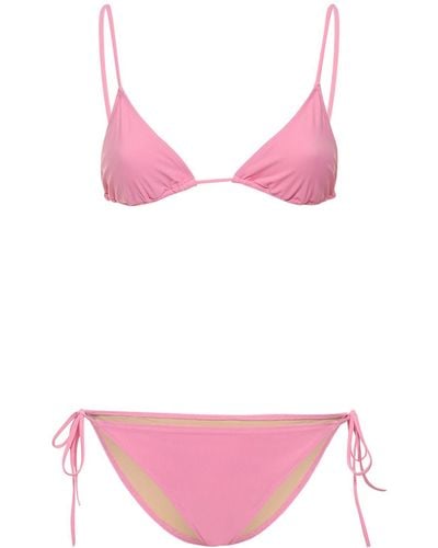 Lido Venti Self-Tie Triangle Bikini - Pink