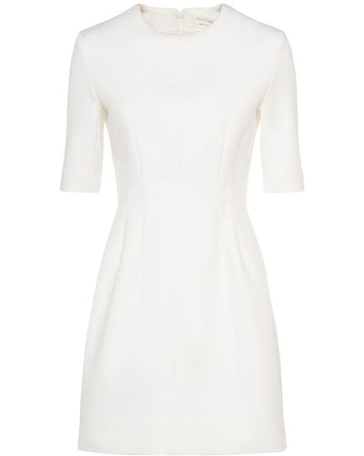 Sportmax Colomba Cotton Gabardine Mini Dress - White