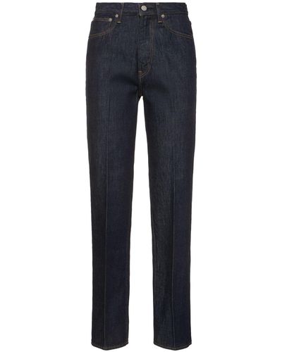 AURALEE 5 Pocket Denim Straight Trousers - Blue