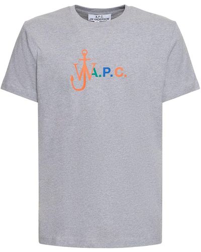 A.P.C. T-shirt Aus Bio-baumwolle " X Jw Anderson" - Grau
