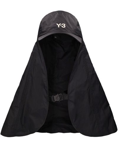 Y-3 Ut Hat W/ Integrated Scarf Panel - Black