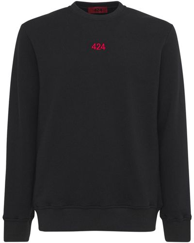 424 Sweatshirt Aus Baumwolle Mit Logo - Schwarz