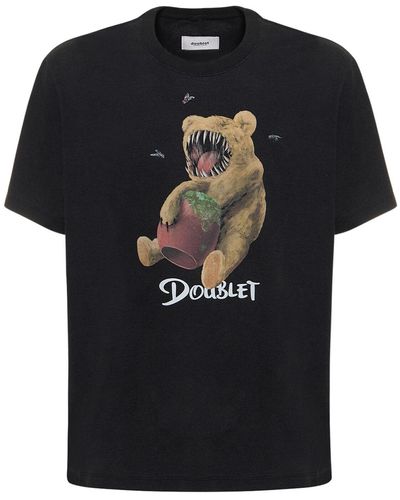 Doublet T-shirt en coton violent bear - Noir