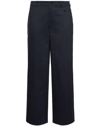Acne Studios Pantalones workwear de algodón - Azul