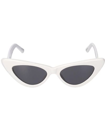 The Attico Gafas de sol cat-eye dora de acetato - Blanco