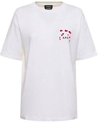 A.P.C. Camiseta de algodón - Blanco