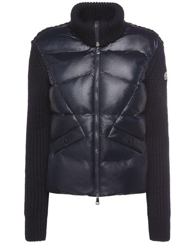 Moncler Tricot Wool Blend Cardigan - Black