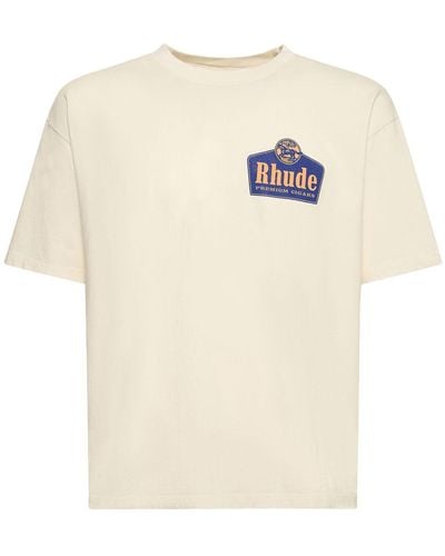 Rhude Camiseta de algodón - Blanco
