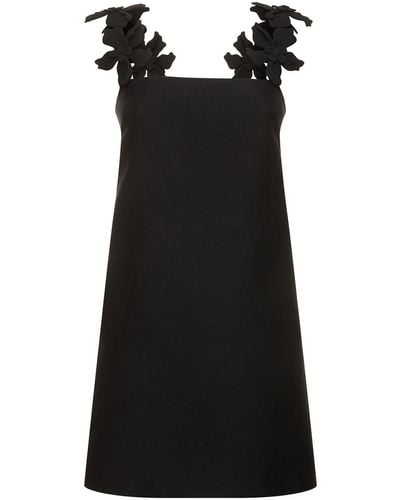 Valentino クレープミニドレス - ブラック