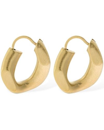 Maison Margiela Distorted Hoop Earrings - Metallic