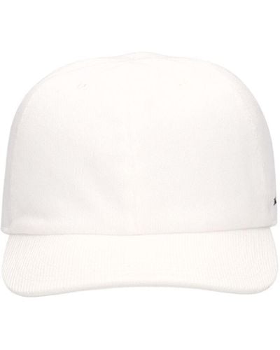 Kiton Gorra de baseball de algodón con logo - Blanco