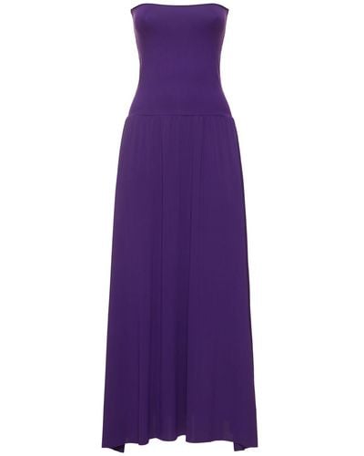 Eres Oda Strapless Maxi Dress - Purple