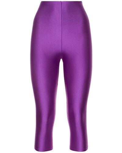 ANDAMANE Holly Shiny Lycra 3/4 leggings - Purple