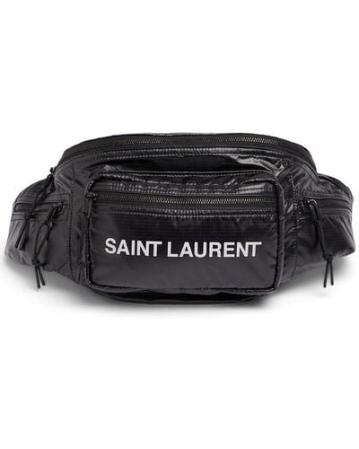 Saint Laurent Logo Nylon Ripstop Belt Bag - Black