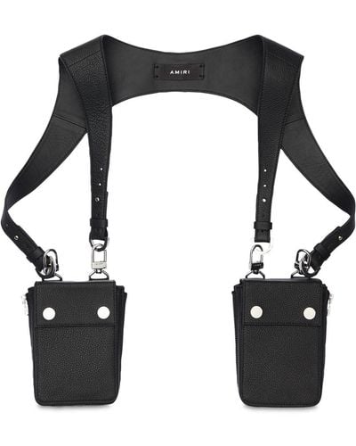 Amiri Leather Harness Bag - Black
