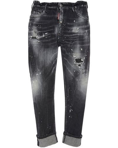 DSquared² Big Brother Fit Cotton Denim Jeans - Gray