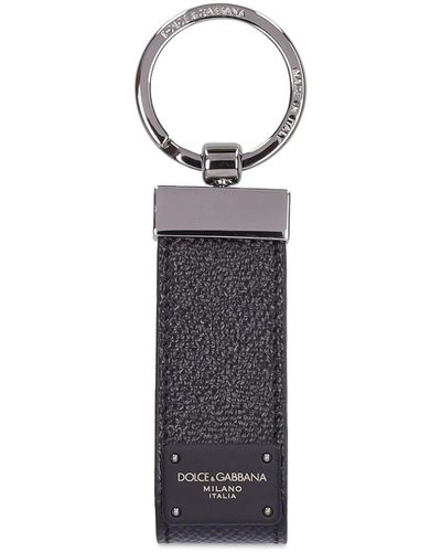 Dolce & Gabbana Leather Key Ring - Black