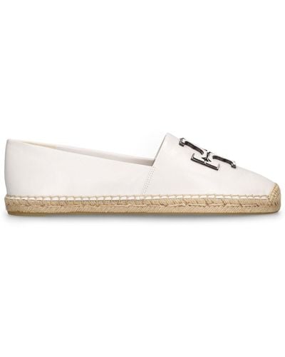 Tory Burch Espadrilles ines in pelle 20mm - Bianco