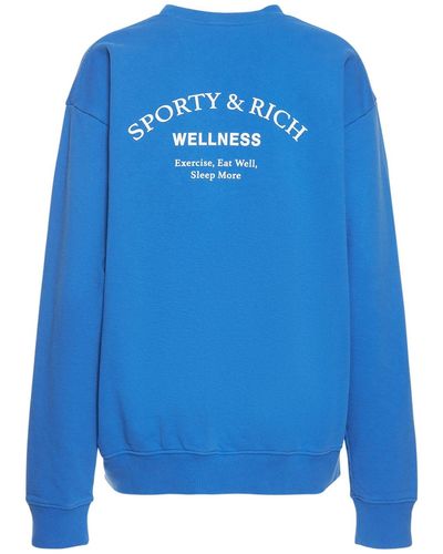 Sporty & Rich Sweatshirt "wellness Studios" - Blau