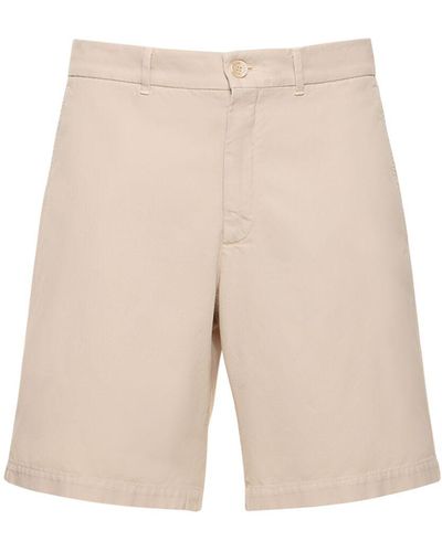 Brunello Cucinelli Dyed Cotton Bermuda Shorts - Natural