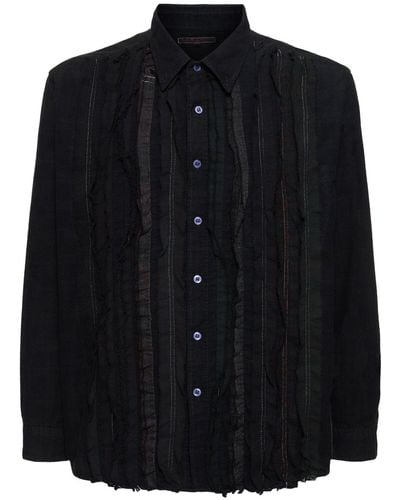 Needles Camisa de franela de algodón - Negro