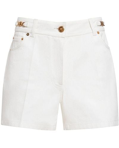 Versace Shorts in denim - Bianco