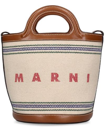 Marni Mini Tropicalia キャンバスバケットバッグ - ピンク