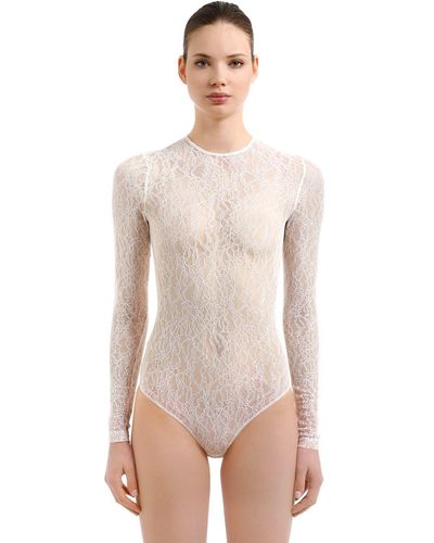 Givenchy Sheer Lace Bodysuit - White