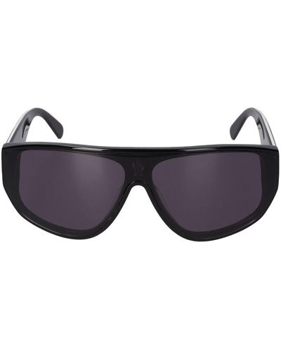 Moncler Tronn shield acetate mask sunglasses - Bleu