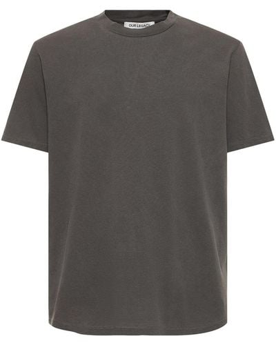 Our Legacy Cotton Jersey Boxy T-shirt - Gray