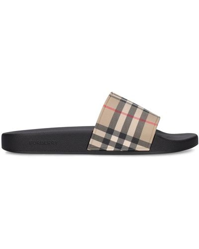 Burberry Furley Check Tech Slide Sandals - Multicolour