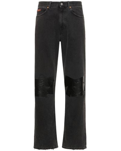 Martine Rose Straight Cotton Denim Jeans - Black