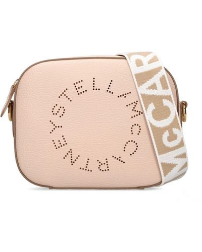 Stella McCartney Small Embossed Faux Leather Camera Bag - White