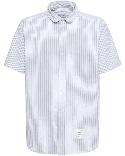 Thom Browne ストレートフィットコットンシャツ - ホワイト