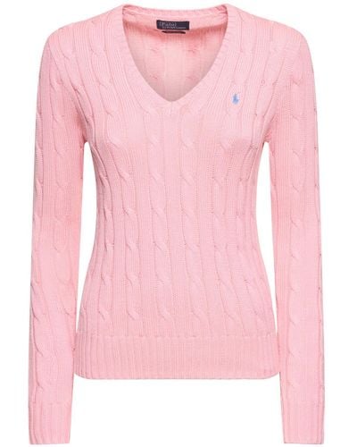 Polo Ralph Lauren Pull-over en maille kimberly - Rose