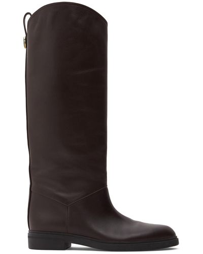 Loro Piana Kilda Leather Boots - Black