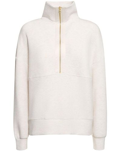 Varley Keller Half Zip Sweater - White