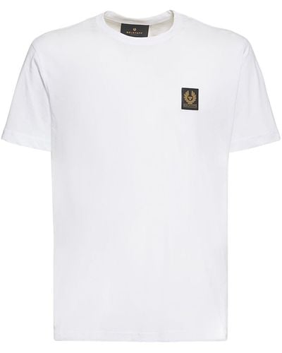 Belstaff T-shirt in jersey con logo - Bianco