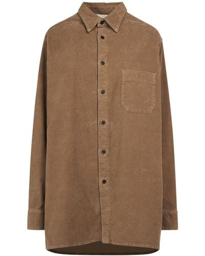 The Row Idro Oversize Corduroy Shirt - Brown