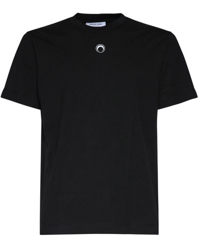 Marine Serre T-shirt Moon In Cotone Organico - Nero