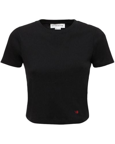 Victoria Beckham Lot De 2 T-shirts En Coton Harper/victoria - Noir