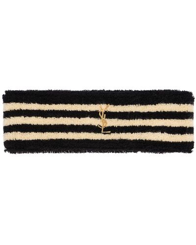 Saint Laurent Cotton Blend Headband - Black