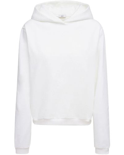 AG Jeans Cotton Sweatshirt Hoodie - White