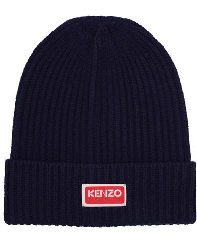 KENZO Cappello beanie in lana - Blu