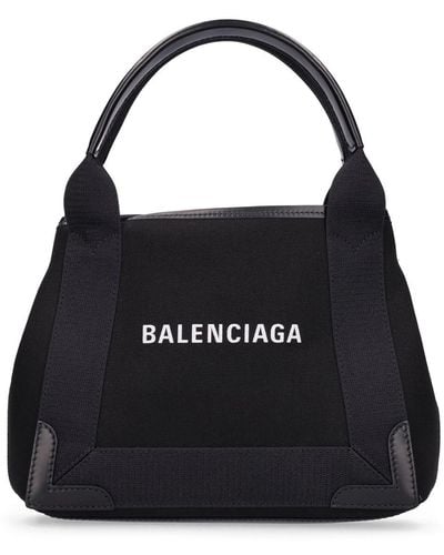 Balenciaga Xs Cabas Cotton Bag - Black